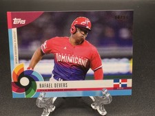 2023 Topps World Baseball Classic Global Stars RAFAEL DEVERS Aqua Blue #'d /99 