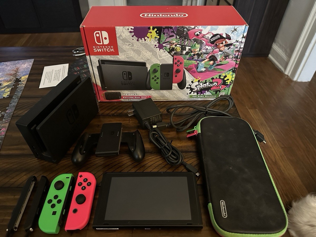 Splatoon 2デザインのNintendo Switch本体 Nintendo Switch HAC-001 Splatoon 2 Console Bundle - Neon