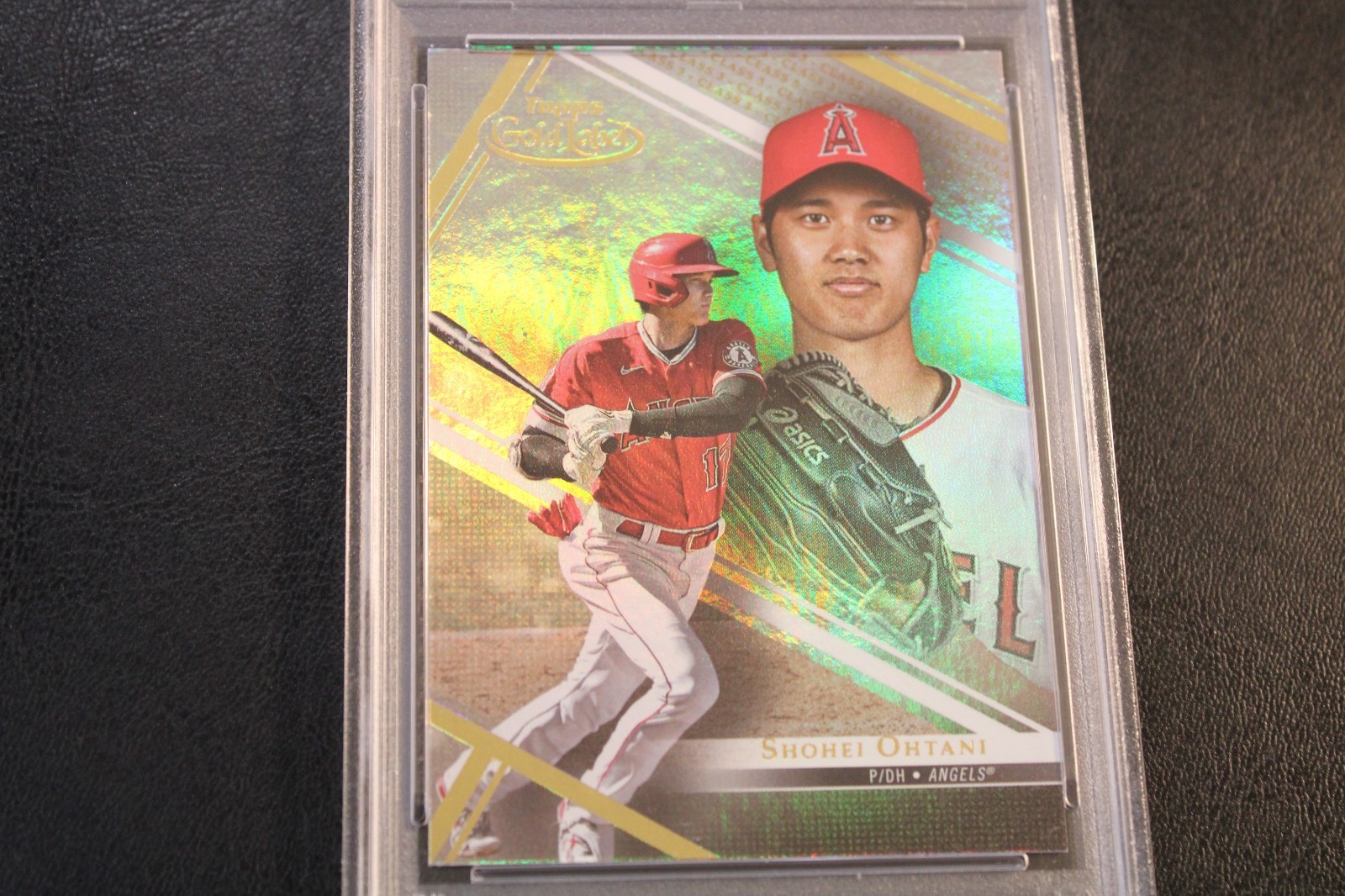 2021 Topps Gold Label - Class 3 - Shohei Ohtani - Card # 7 - PSA MINT 9 view 2