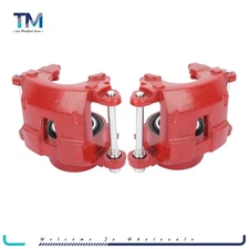 Pair Front Brake Calipers w/ Bracket For Chevrolet Malibu S10 Camaro Monte Carlo