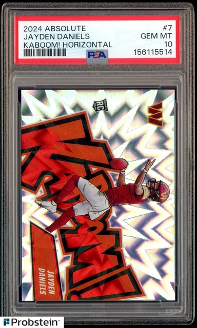 2024 Panini Absolute KABOOM! #7 Jayden Daniels RC Rookie SSP CASE HIT PSA 10