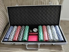Texas Hold'em Poker Set 14g Metal Core Chips- 500 Piece Set in Aluminium Case