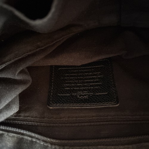 Coach Signature Brown Black Coated Canvas Rowan Crossbody File Bag F58297 - Picture 4 of 6