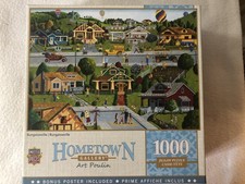 Master Pieces 1000-Piece Jigsaw Puzzle "Bungalowville" Poulin COMPLETE No Poster