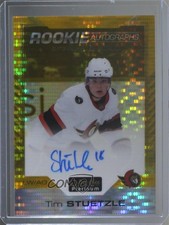 2020-21 O-Pee-Chee Platinum Rookie Seismic Gold 9/25 Tim Stutzle #R-ST Auto fd4