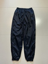 Vintage 90s Nike Swoosh Windbreaker Nylon Navy Blue Lined Track Pants Sz. L