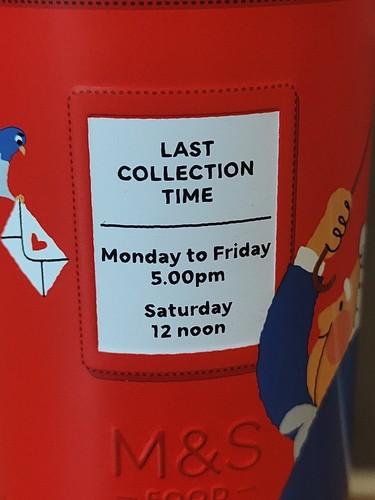 M&S Red English Postbox Tin Money Box Marks & Spencers Empty - Picture 7 of 12