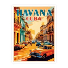 T176 Havana Cuba Travel Poster Refrigerator Magnet 4x6 Inch