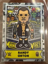 2025 Topps WWE x Bape Randy Orton 07/50 Black & White Camo Baby Milo #BMA-10