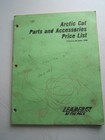 Vintage 1990 Arctic Cat Snowmobile Parts & Accessories Price List