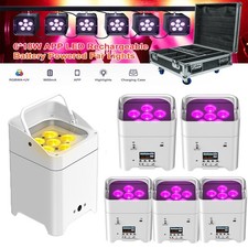 LED 6x18W RGBWA UV Battery Powered WIRELESS DMX Par Can DJ Uplighting Up Light