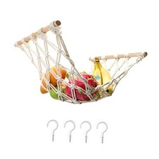 Hanging Fruit Hammock with Hooks, Hanging Fruit Basket Under the Rectangle
