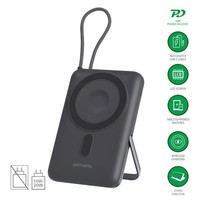 Powerbank 10000Mah | 22.5W USB-C & Qi2 | Standfuß