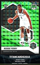 Reggie Perry 2020-21 Panini Mosaic Green Prizm Rookie RC Brooklyn Nets #244