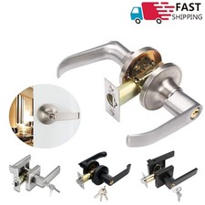 Internal Entry Lever Door Handles Lock with Keys Kit for Bedroom Bathroom Office