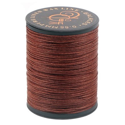 100 Percent Natural Linen Thread Waxed For Bookbinding Leather Sewing Dark Brown