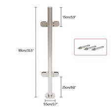 Balcony Pool Glass Panel Balustrade Railing Glazing Posts Stainless Steel Post