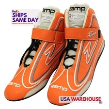 Zamp ZAMRS003C0809 SFI 3.3/5 Neon Orange Size 9 Leather Driving Shoe Performance