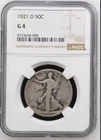 1921-D Walking Liberty Half Dollar NGC G4 Key Date