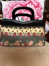 Isabella Fiore Beaded Embroidered Floral Frame Bag Sequin handbag