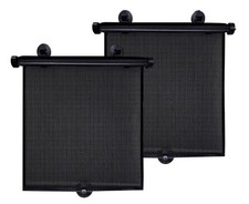  2 Retractable Car Roller Shades Side Window Blocking Heat Glare Universal Large