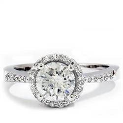 1 3/4ct Diamant Verlobung Pflaster Halo Ring 14K Weißgold - Bild 3 von 22