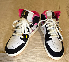 Jordan Air Jordan 1 Mid Kids Mid Top Leather Colorblock Lace-Up US 5