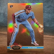 2021 Topps Stadium Club Alec Bohm 1991 Design Variation RC Rookie Card!