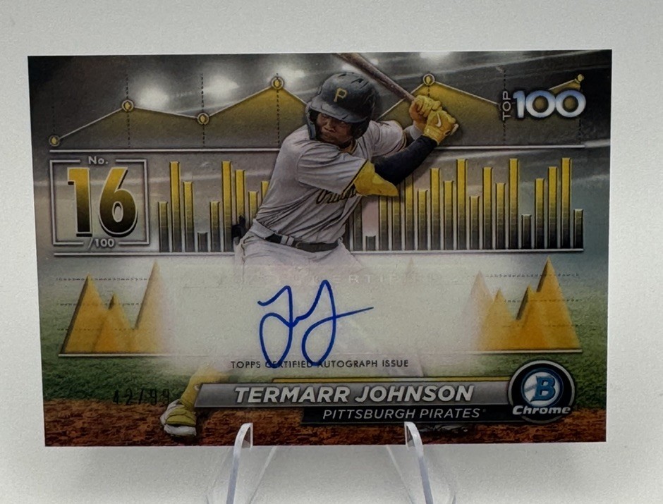 2024 BOWMAN CHROME TERMARR JOHNSON SCOUTS’ TOP 100 AUTO /99 #16  