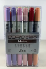 Copic Ciao Basic Colors Marker Set - 24 Colors New Sealed