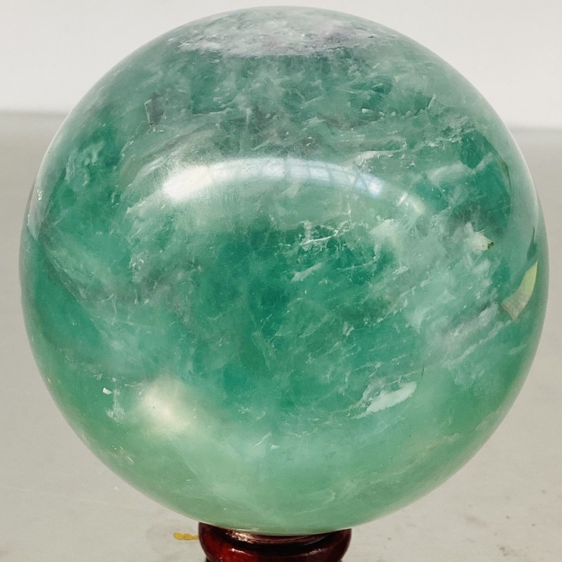 2120G Natural green fluorite Quartz Sphere Crystal Energy Ball Reiki Healing