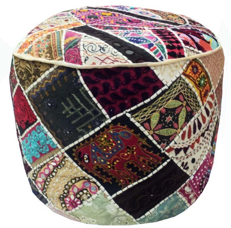 WHOLESALE LOT 10 PCS CHRISTMAS GIFT OTTOMAN BENCH FOOTSTOOL POUF PILLOW COVER - Image 3 of 4
