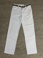 Polo Ralph Lauren Pants Boys 14 Blue Chambray Chino Nautical Belted 24x24