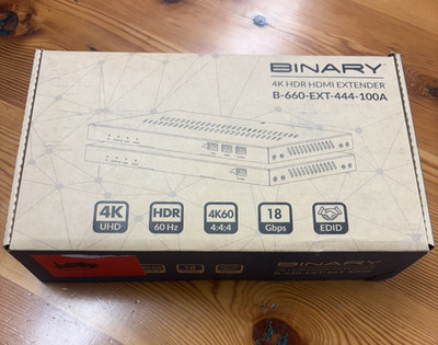 Binary B-660-EXT-444-100A 4K HDR HDBaseT Extender; Brand New, Open Box