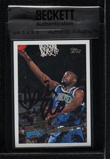 BAS 1995-96 Topps Isaiah Rider #127 Seal of Authenticity Auto 3c7