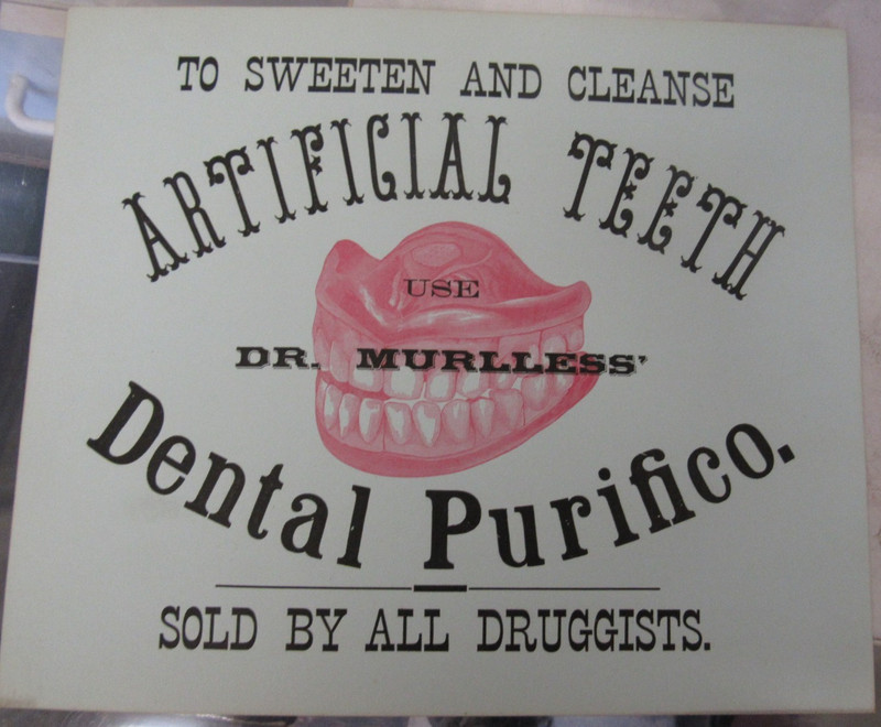 Great circa 1880s Broadside Dr, Murlless' Artificial Teeth Dental Purifico