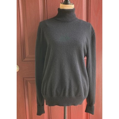Ballantyne Pullover Turtleneck Sweater Women L Black Cashmere
