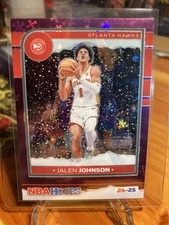 2024-25 Panini NBA HOOPS Jalen Johnson #205 Premium Purple Winter Prizm