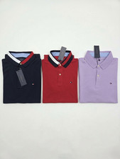 Tommy Hilfiger Men's Classic Fit Signature Button Short Sleeve Polo