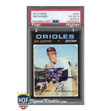 1971 Topps #570 Jim Palmer PSA 6 Auto 9 hof signed autograph orioles *HOFSR*