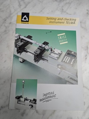 TRIMOS SETTING AND CHECKING INSTRUMENT TELMA SALES INFORMATION BROCHURE CATALOG