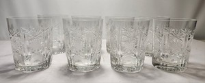 Brilliant crystal Crystal Whiskey/Spirits Glasses Multi Cut Design Hobstar Spray