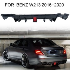 Rear Bumper Diffuser Lip W Exhaust Tips For 2016-2020 Benz W213 E300 E400 E43 Rear Bumper Diffuser Lip W Exhaust Tips For 2016-2020 Benz W213 E300 E400 E43