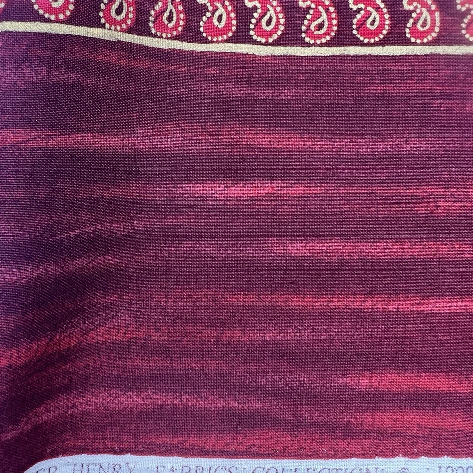 复古面料 1 年“孟加拉轮”Alexander Henry 系列花卉 W 波尔多 — 第 3/4 张图片