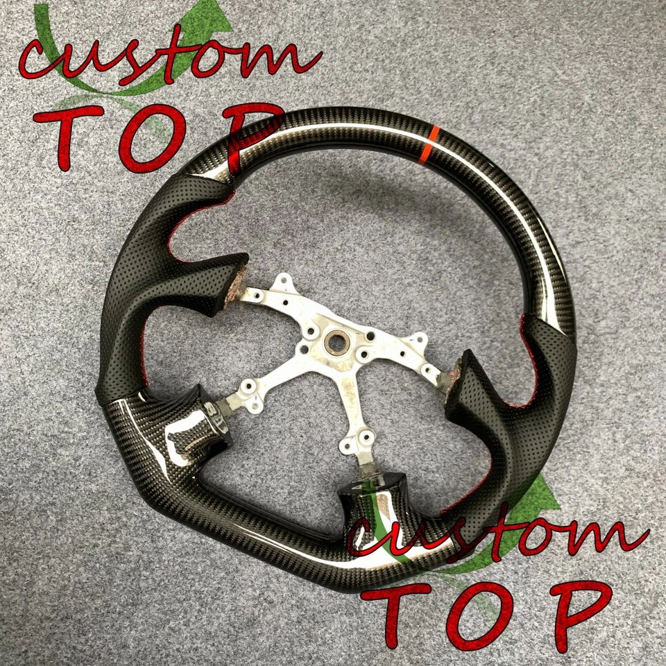 Volante de fibra de carbono real mate apto para Subaru Impreza WRX 2002 2003 2004 Foto 2 de 4