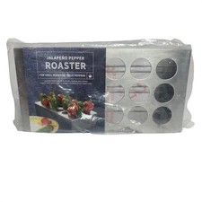 Williams Sonoma Acero Inoxidable Jalapeño Pimienta Asador Parrilla Estante Nuevo