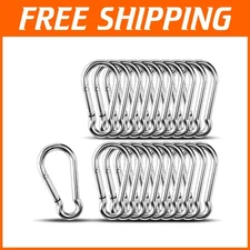 Camping Hiking Metal Clips, 20pcs Carabiner Hooks