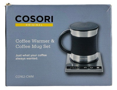 COSORI COFFEE WARMER & COFFEE MUG SET BLACK MODEL CO162-CWM