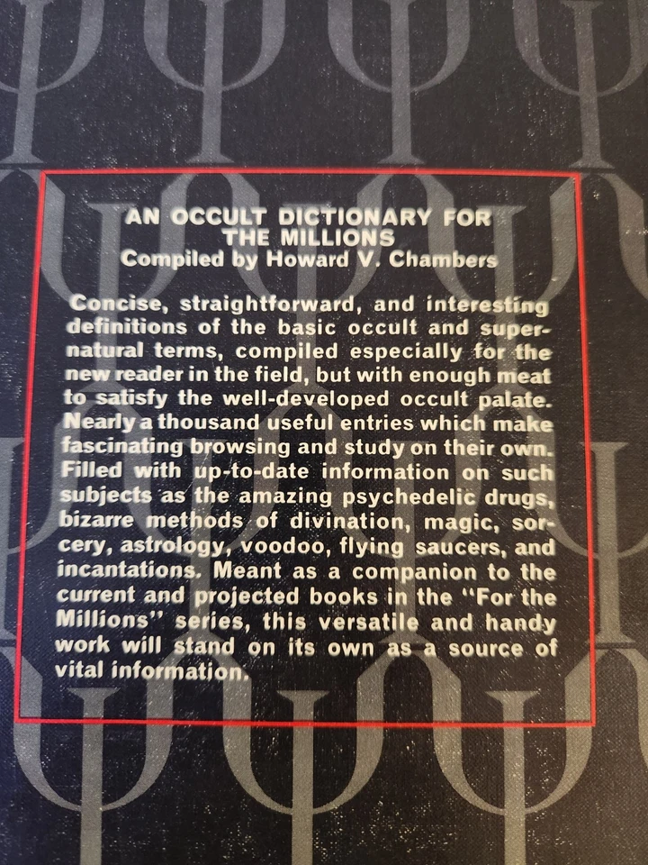 An Occult Dictionary for the Millions by Howard V. Chambers PB First Edition   - Image 3 of 4