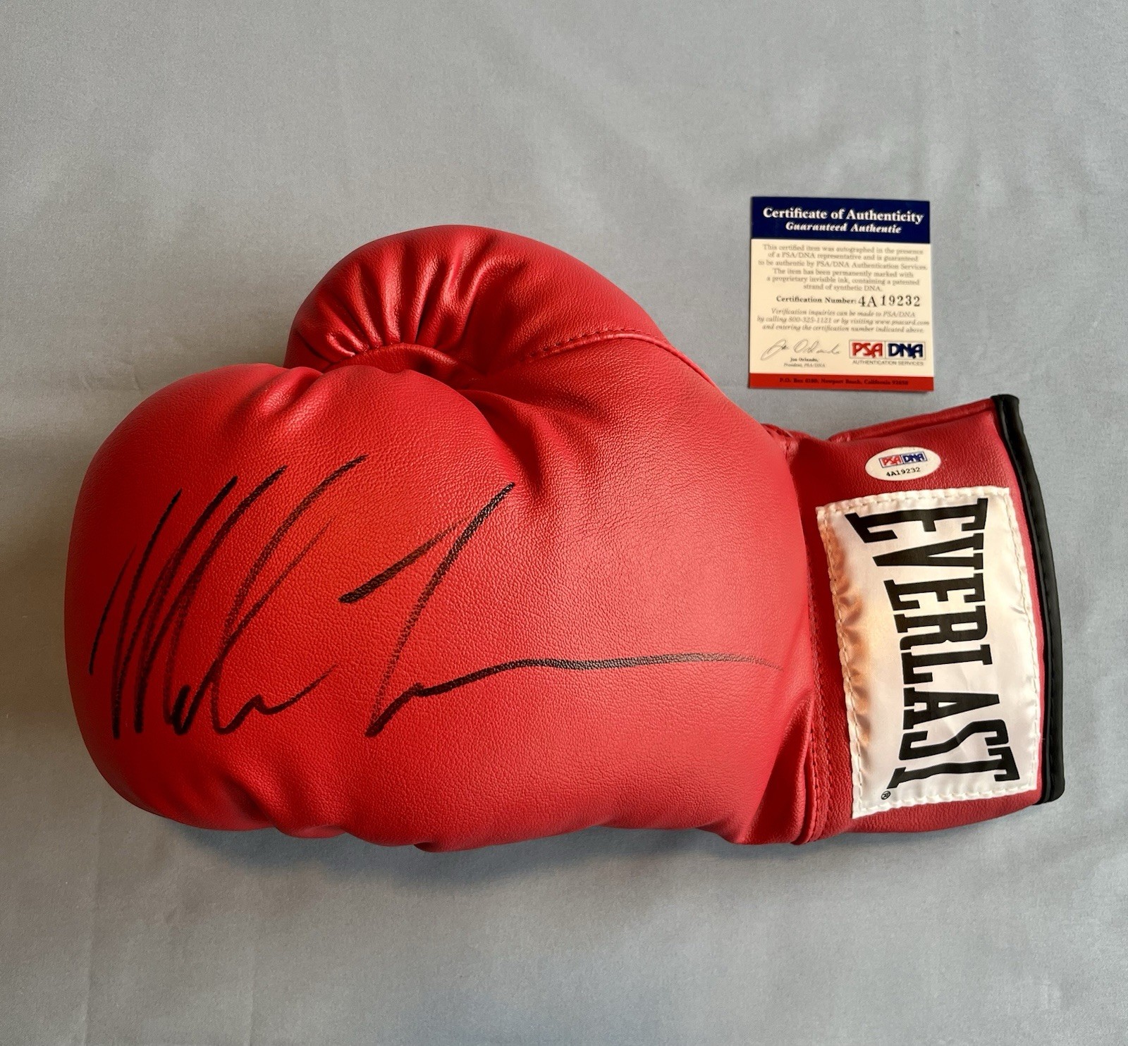 MIKE TYSON HAND SIGNED AUTOGRAPHED EVERLAST BOXING GLOVE PSA/DNA COA 4A19232